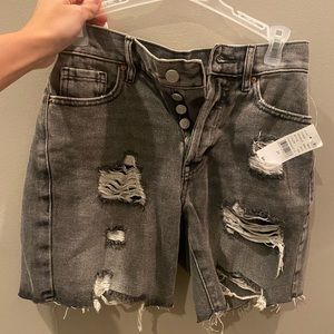 Pacsun Jean shorts. Faded black.